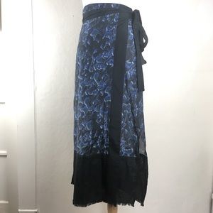 Proenza Schouler Maxi Wrap Pattern Skirt